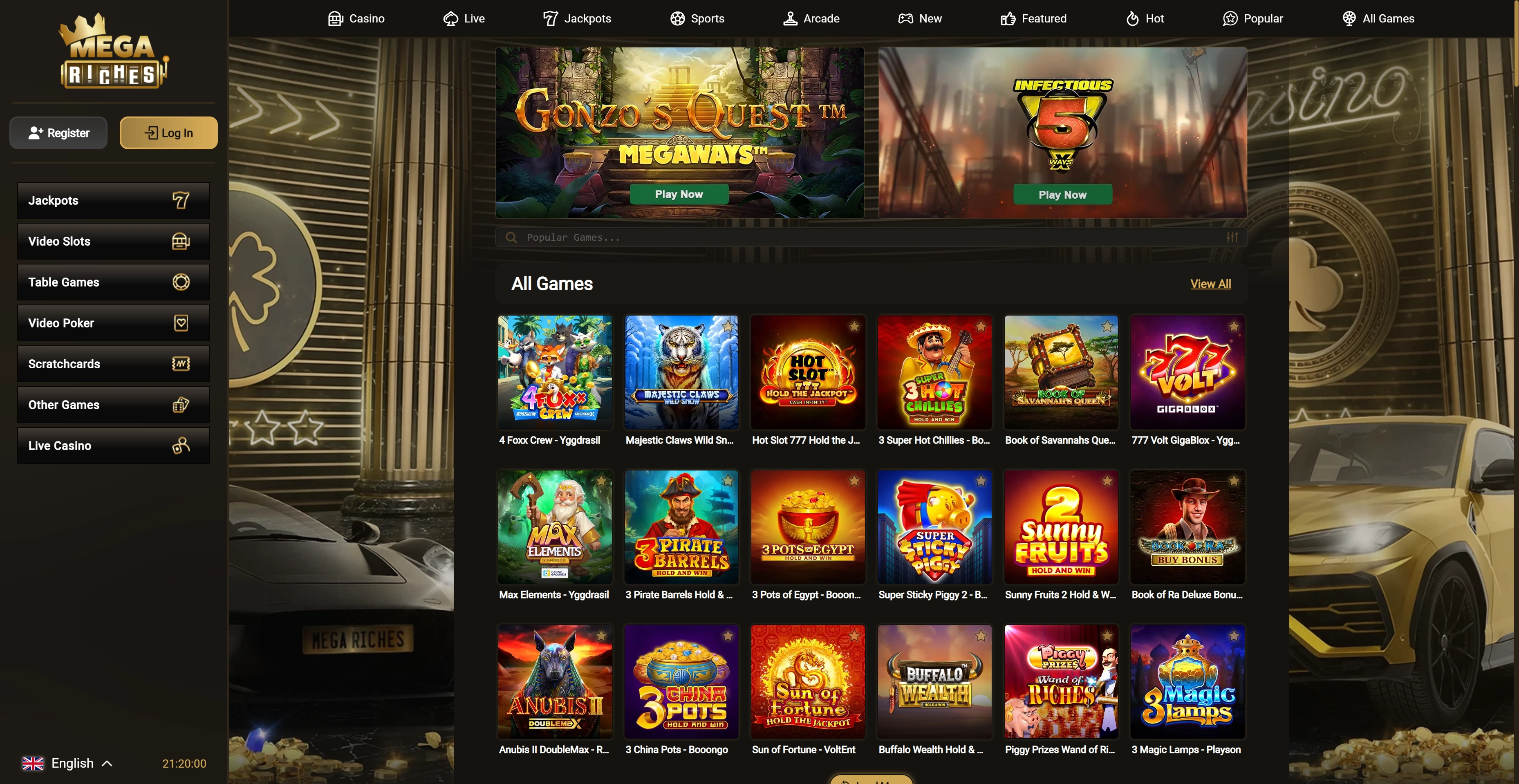 Mega Riches Casino Tablet App Preview